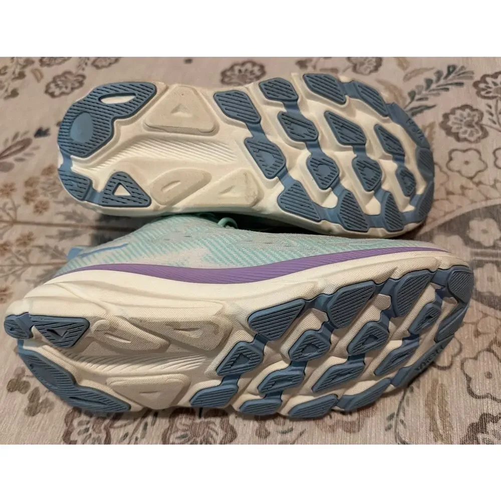 HOKA Clifton 9 Women's Running Shoes Size 8.5 B Sunlit Ocean Lilac Mist Mint